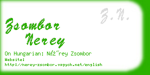zsombor nerey business card